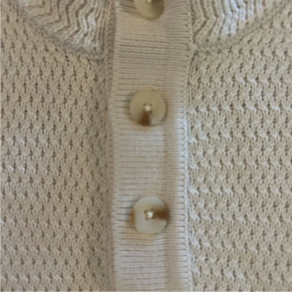 LIVERPOOL Los Angeles Mens Sweater Size‎ XL Ivory Mock Button Neck NWOT